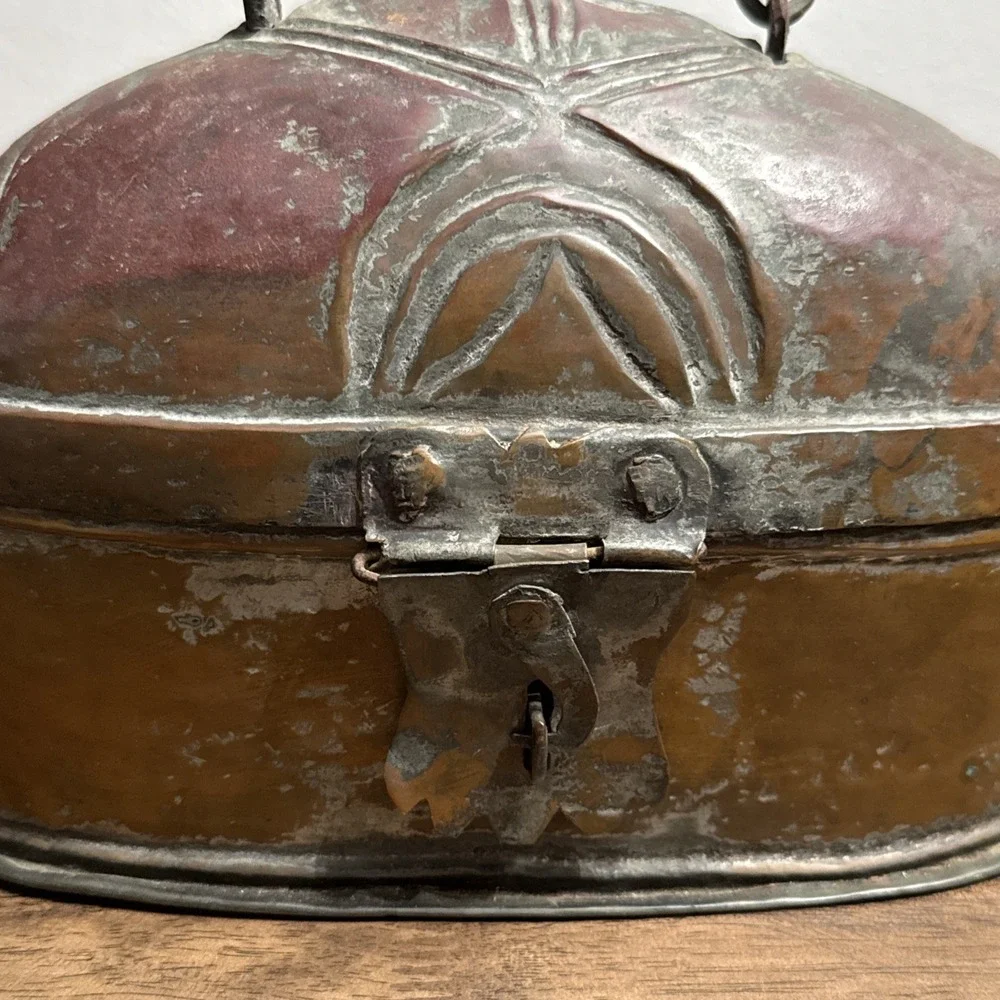 Vintage Copper Turkish Hammam Tinned Bath/Spa Soap Box‎